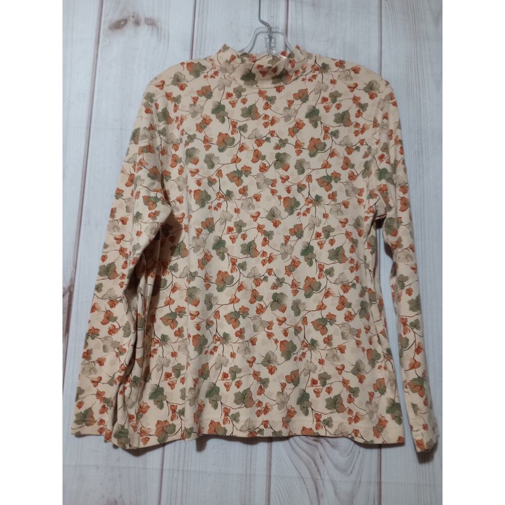 Westbound Shirt Ladies Medium Fall Leaf‎ Green Brown
